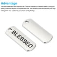 thumbnail image 5 of Word Charm, 30Pcs Mini Word Pendant Charm Bulk Engraved Vintage Metal Instrument Notes Designer Bracelets, BLESSED, 5 of 6