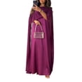 thumbnail image 4 of XIAOCHA Summer Flowy Maxi Dress for Women Solid Cape Sleeve Loose Formal Long Dresses, 4 of 4