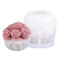 thumbnail image 1 of Rose Silicone Moulds 3D Flower Candle Molds Epoxy Resin Molds Plasters Molds for Candle Making Multicolor, 1 of 4