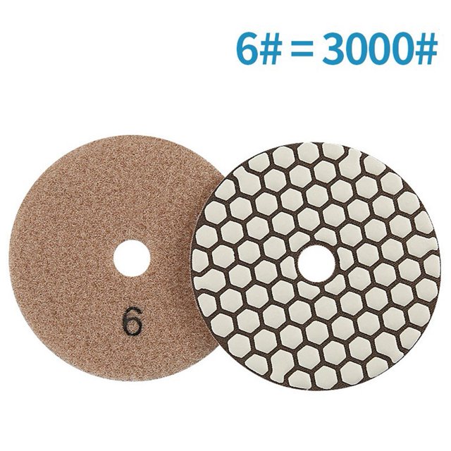 4 Inch Diamond Dry Polishing Pad Sharp Flexible Sanding Disc For Granite Marble