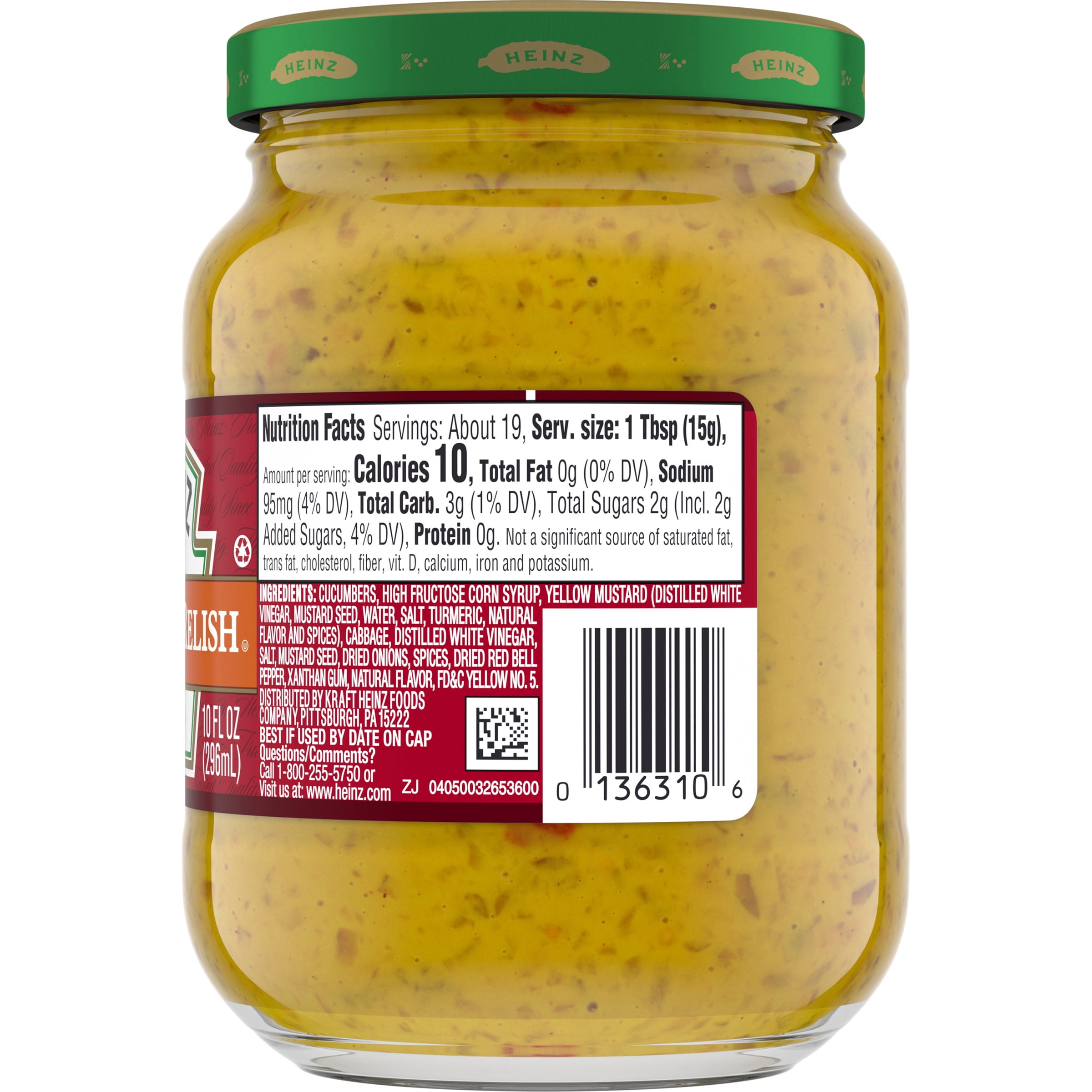 Heinz Hot Dog Relish, 10 fl oz Jar