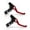 Red, variant on 1 Pair Bike Brake Levers, Universal Aluminum Alloy Bicycle Handle Mountain Road Bike Brake Lever V-Brake Handlebar for Most Bicycle, MTB, BMX, Road Bike, 2.2cm Diameter(Black)
