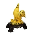 thumbnail image 1 of Estatua de gallo chino de color dorado, adorno de mesa coleccionable hecho a mano de resina. 285x165x36cm, 1 of 9