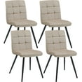 thumbnail image 4 of Duhome Velvet Dining Chairs Set of 4, Modern Upholstered Side Chairs for Kitchen Dining Room Chairs, Khaki, 4 of 8