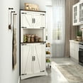 thumbnail image 7 of Blotout 68" Tall Farmhouse Corner Cabinet with 4 Doors, 28.3" W Barn Door Storage Cabinet with Adjustable Shelves, 5 Tier Corner Storage Cabinet for Bathroom,Living Room,Kitchen, 7 of 7