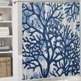 thumbnail image 6 of Awypu Nautical Coastal Sea Blue White Coral Reef Summer Waterproof Shower Curtain Multiple Sizes for Bathroom White, 6 of 7