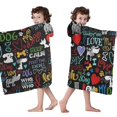 thumbnail image 4 of I Love My Dogs Art Hooded Bath Towel，50"x30" for Ages 3 To 12 Kids, Quick Dry Lightweight Soft Microfiber Hood Beach Towel Cover Up for Kids, 4 of 7