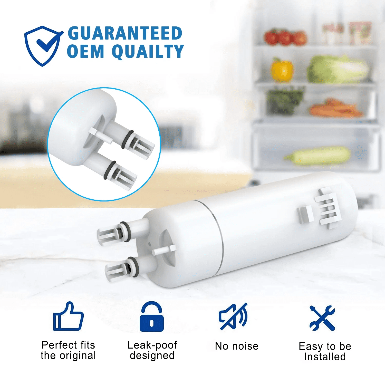 EDR1RXD1 Water Filter 1 Compatible with W10295370A W10295370 EDR1RXD1B46-9081 46/9930 P5WB2L EDRD101G1W, 1-Pack