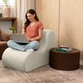 thumbnail image 2 of Jaxx Uptown Large Modern Accent Chair, Ivory, 2 of 4