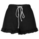 thumbnail image 5 of mfyjkho Pantalones Cortos De Gimnasio, Pantalones Cortos Casuales De Color Sólido, Anchos Y Sueltos, Con Encaje, Versátiles, Con Cordón Ajustable Y Pierna Ancha Para Mujer S, 5 of 6