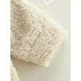 thumbnail image 6 of Toddler Girls Fleece Cardigan Fuzzy Long Sleeve V Neck Button Down Coat Outwear, 6 of 8