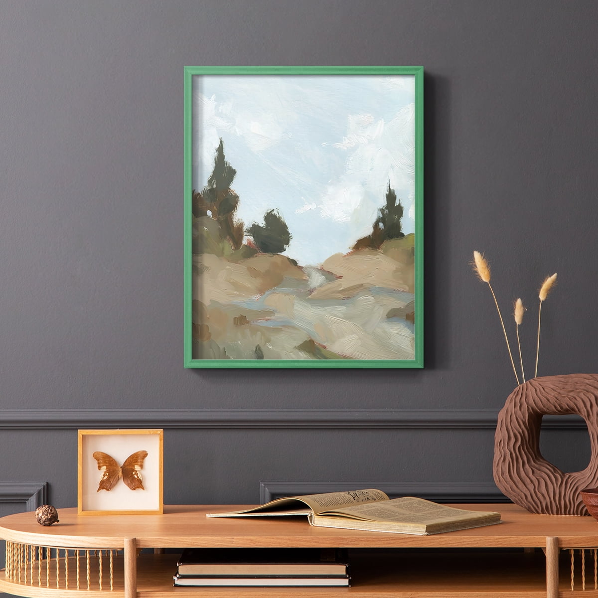 West Fork Hiking Trail I Framed Print in Green Solid Wood 11 x 14 Framed Print