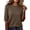 Brown, variant on Womens Half Sleeve Tops for Women Knitted Solid Color Crew Neck Shirts Lightweight Soft Casual Blouses