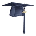 thumbnail image 2 of Endea Graduation Shiny Navy Blue Graduation Cap  Tassel, 2 of 11