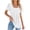 White, variant on Fesfesfes T Shirts for Women's Fashion Solid Round Neck Short Sleeves Casual T-Shirt Top Ladies Tops And Blouses L(US:8)