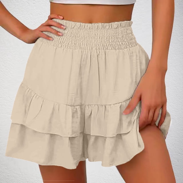 WILLBEST Pantalones Casuales elegantes para Mujer: Shorts Anchos Sexis de Color Liso a La Moda con Culottes Casuales Verticales para Un Estilo Sin Esfuerzo. Extra Grande