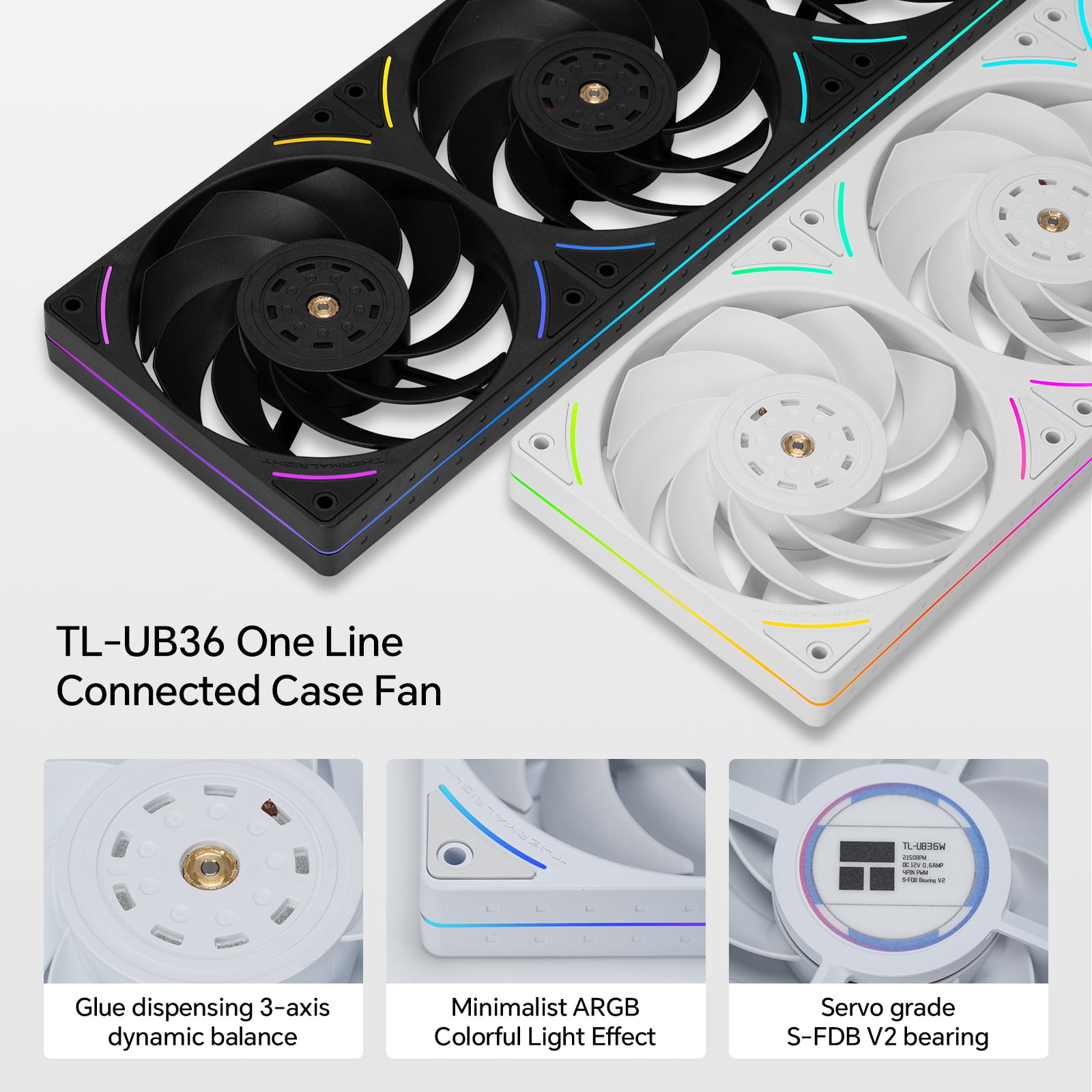 Thermalright TL-UB36 360mm ARGB Single-Frame PC Case Fan, 2150 RPM