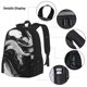 thumbnail image 3 of Balery Fluid Black White Paint Swirls Mochila escolar 3 en 1 para niños: mochila resistente con lonchera térmica y estuche para lápices. Mochila escolar para niños y niñas., 3 of 7