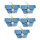 thumbnail image 1 of Bolsa reutilizable para dulces, 5 unidades, para fiestas y baby showers. Azul profundo, 1 of 6
