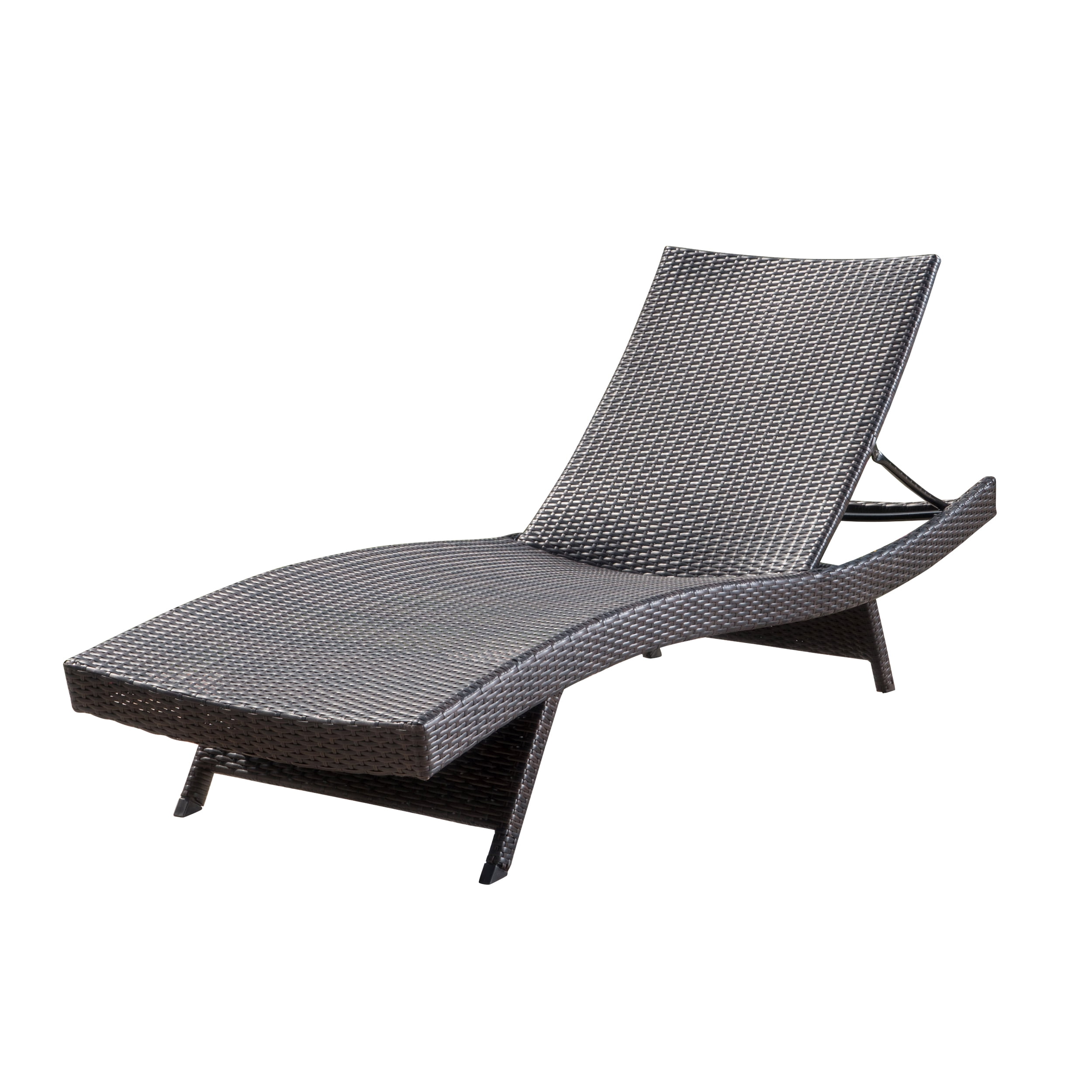 Noble House Wicker Outdoor Chaise Lounge Brown