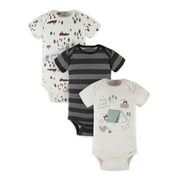 Gerber Baby Boy Short Sleeve Onesies Bodysuits, 3-Pack (Preemie - 12M)