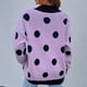 thumbnail image 5 of Blusa de punto con cuello redondo y lunares para mujer Fridja ghj987+4957, 5 of 8