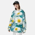 thumbnail image 4 of Picia Daisy Flowers Women's Men's UPF 50+ Sun Protection Hoodie Shirt Long Sleeve SPF Fishing Outdoor UV Hiking Lightweight Shirts-Small, 4 of 9