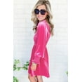 thumbnail image 3 of Adorable Frilled Neck Smocked Bodice Velvet Dress in Rosy Color - [ZhiHiMeRi] | (US 8-10)M,Rose Red, 3 of 12