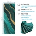 thumbnail image 2 of Teal Gold Marble Wave Dot Pattern Hot Yoga Mat Towel Non Slip for Hot Yoga - Quick-Drying Yoga Mat Cover with 4 Corner Pockets with Travel Bag - Hot Yoga Towel Non Slip 70"x26", 2 of 6