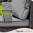 thumbnail image 2 of TANGJEAMER 9 Piece Patio Furniture Set with Fire Pit Table, All Weather Outdoor Sectional PE Rattan, Patio Conversation Sets with Cushions and Glass Coffee Table for Garden Lawn Balcony(Gray), 2 of 10