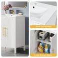 thumbnail image 6 of DWVO Free Standing Bathroom Vanity with Sink Top 24 Inch, Bathroom Storage Cabinet with Drain, White and Gold, 6 of 8