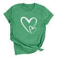 thumbnail image 5 of Erwazi Women's Valentine's Day T-Shirt Heart Print Crew Neck Short Sleeve Casual Summer Top, 5 of 7