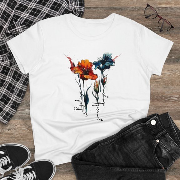 Wildflower Tshirt, Floral Shirt, Botanical Shirt, Flower Shirt, Nature Lover Shirt,Ladies Shirts, Womens, Owl2you