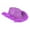 Z4-Purple, variant on Miyuadkai Cowboy Hat With Feather Fluffy Feather Brim Adult Size Cowboy Hat With Feathers For Party Play Dress Up Outfits For Women Accessory Black