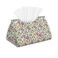 thumbnail image 2 of Lsque Vector Mexican Otomi Style Bright Printed Long Tissue Box Cover Holder, Facial Paper Organizer Dispenser,Triangle with Bottom Belt, PVC Leather Decorative Organizer, 2 of 9