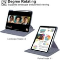thumbnail image 4 of elitegadget Case for iPad Air 11 Inch M2 6th Generation (2024) - 360 Degree Rotation Protective Stand Clear Back Cover Case (Gray), 4 of 5