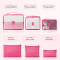 thumbnail image 4 of 3 Piece Luggage Sets with 6 PC Organize Bags Lightweight Suitcases with Spinner Wheels, Rose Red, 4 of 12