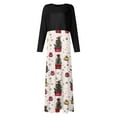 thumbnail image 4 of Christmas Dresses for Women Women's Fashion Casual Christmas Print Round Neck Long Sleeves Oversized Dress for Christmas Party,White,XL, 4 of 5