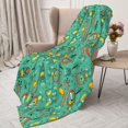 thumbnail image 3 of Fuzoiu Funny Animals in Jungle Print Flannel Throw Blanket,Light Weight Warm Decorative,Throw Blanket Cover for Sofa, Couch, Bedroom,Travel-40"x30", 3 of 6