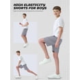 thumbnail image 4 of Pantalones cortos deportivos QWE para niños, paquete de 5 unidades, con bolsillos, talla XXL, 4 of 6