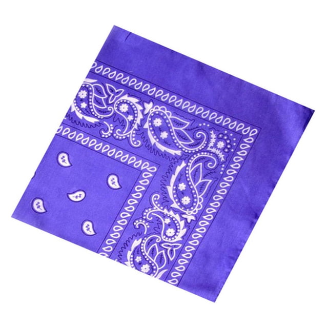 Yuarrent Pañuelo cuadrado para exteriores de 55cm x 55cm, diadema negra y roja de Cachemira estampada para mujeres/hombres/niños/niñas Almacenamiento y organización del hogar violeta Yuarrent HA5742-06