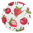 thumbnail image 5 of Cherry and Strawberry Black 10 inch Wall Clocks Non Ticking Easy to Read Battery Decorative for Home Bathroom Kitchen Bedroom Living Room, 5 of 8