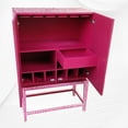 thumbnail image 2 of Lakecity Arts Bone Inlay Peacock Design Bar Cabinet Pink, Bone Inlay Peacock Design Cabinet Pink, Bone Inlay Storage Unit, 2 of 6