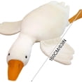 thumbnail image 2 of Extra Soft Goose Plush Hugging Pillow - Round Belly Stuffed Animal Cushion, Valentine's Day Gift, Cozy Holiday Cuddle Companion, Soft Winter Home Accent & Durable Sofa/Bed Decor, 63in, 2 of 8