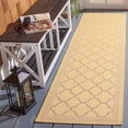 thumbnail image 2 of Safavieh Courtyard Alina Geometric Quatrefoil Indoor/Outdoor Runner Rug, Gold/Beige, 2'3" x 8', 2 of 10