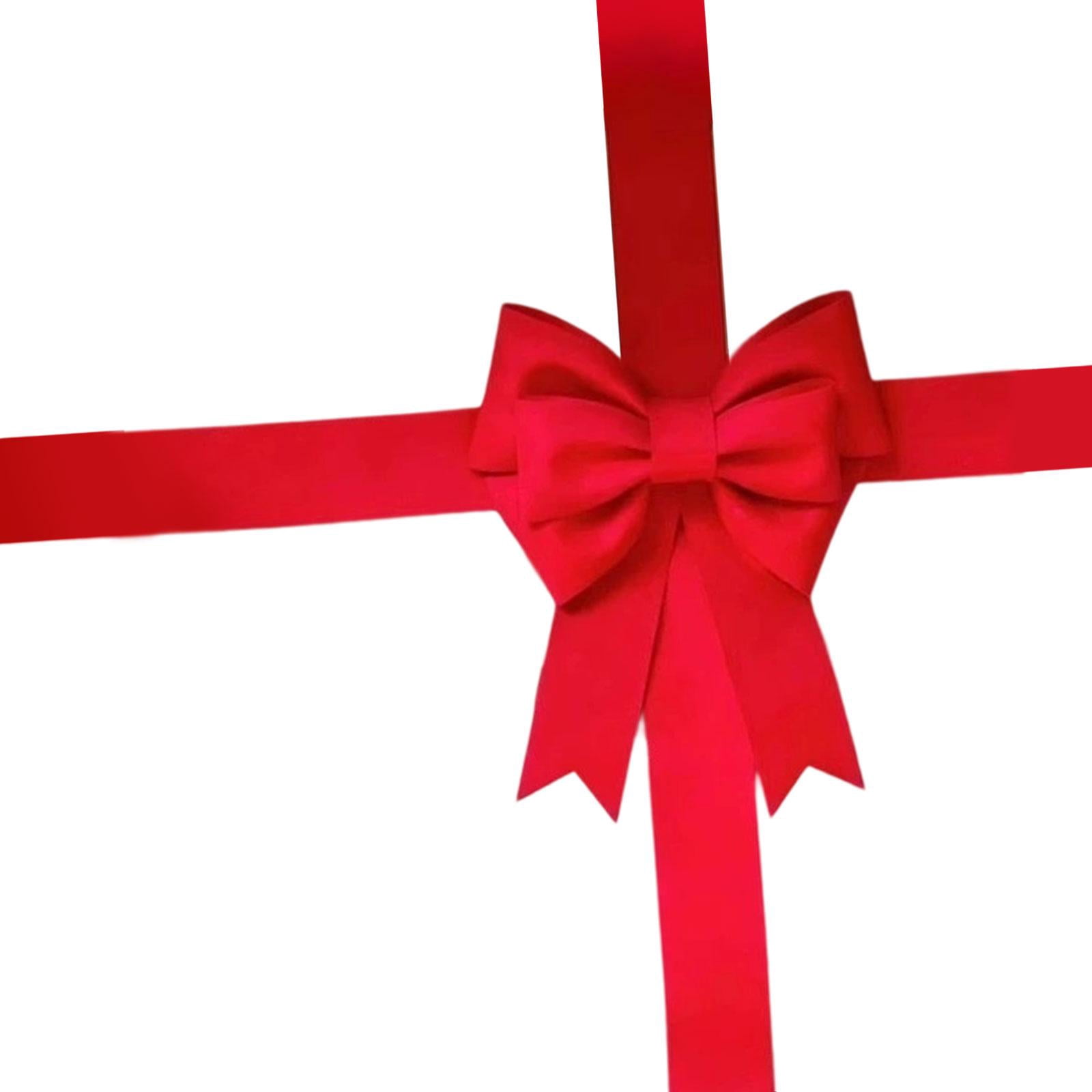 Large Bow Hanging Decoration Bright Red Giant Size for New House Car Door and Big Holiday Present Wrapping
