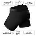 thumbnail image 4 of The Threat Level Midnight - Shinesty Black Ball Hammock Pouch Underwear With Fly  XS, 4 of 5