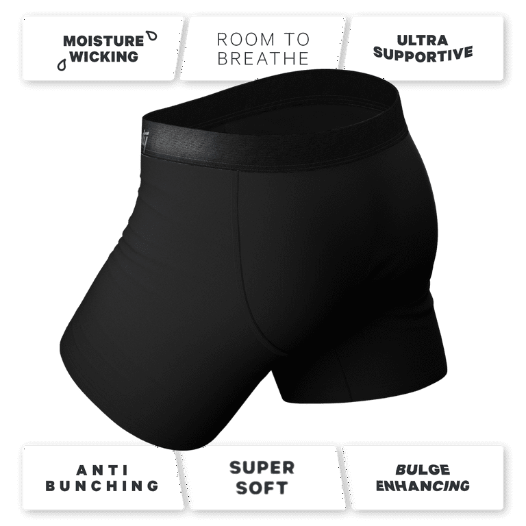 The Threat Level Midnight - Shinesty Black Ball Hammock Pouch Underwear  With Fly 5X 