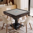thumbnail image 5 of HomeMiYN Automatic Mahjong Table Foldable with Wheels,Roller Coaster Style Quiet Shuffling,with 42mm 152 Numbered Magnetic Tiles,for Domino Game,Suitable for Americans,Chinese,Filipinos,Brown, 5 of 6