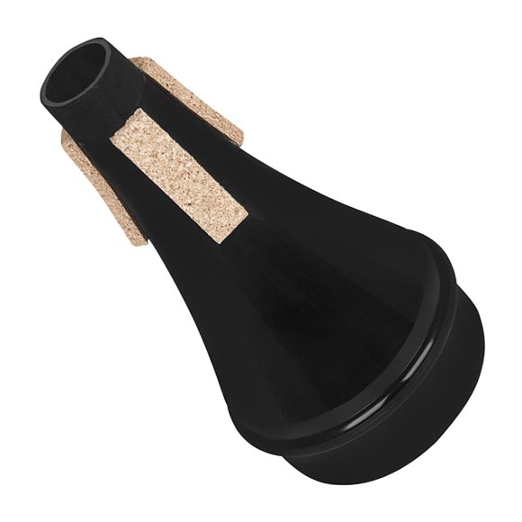 OULII Lightweight Trumpet Muffler in Black ABS Material for Instrument Practice